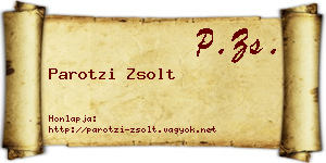 Parotzi Zsolt névjegykártya